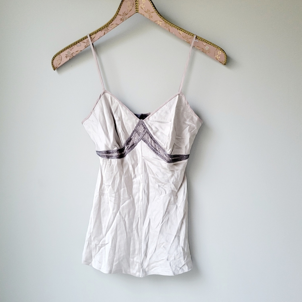 Alberta Feretti Silk Lace Cami Top